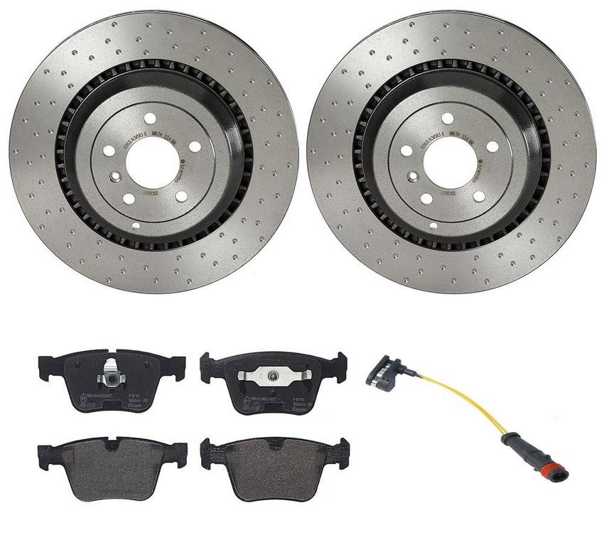 Mercedes Brembo Brakes Kit - Pads and Rotors Rear (365mm) (Low-Met) 1645401017 - Brembo 2862530KIT